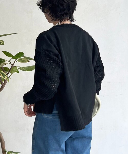 un dix cors（アンディコール）の「メッシュ袖カーデ（カーディガン/ボレロ・レディース・ベージュ/アイボリー/ブラック・FREE）」の21枚目の写真