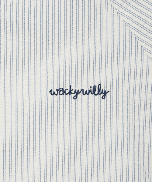 Wacky WiLLy(ワッキーウィリー)の「ウィメンズストライプシアサッカージップアップフードジャケットブルー(ナイロンジャケット・レディース・その他・F)」の5枚目の写真
