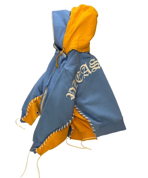 DISCOVERED（ディスカバード）の「PLEASURES x DISCOVERED DOUBLE LAYERED HOODIE（パーカー・メンズ・ブルー/ブラック/ホワイト/ピンク・FREE）」の11枚目の写真