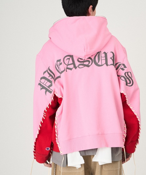 DISCOVERED（ディスカバード）の「PLEASURES x DISCOVERED DOUBLE LAYERED HOODIE（パーカー・メンズ・ブルー/ブラック/ホワイト/ピンク・FREE）」の21枚目の写真