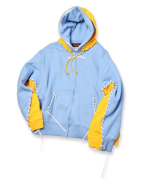 DISCOVERED(ディスカバード)の「PLEASURES x DISCOVERED DOUBLE LAYERED HOODIE(パーカー・メンズ・ブルー/ブラック/ホワイト/ピンク・FREE)」の8枚目の写真