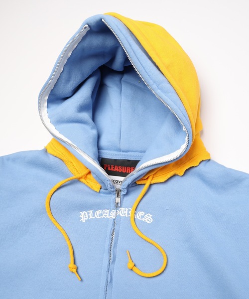 DISCOVERED(ディスカバード)の「PLEASURES x DISCOVERED DOUBLE LAYERED HOODIE(パーカー・メンズ・ブルー/ブラック/ホワイト/ピンク・FREE)」の5枚目の写真