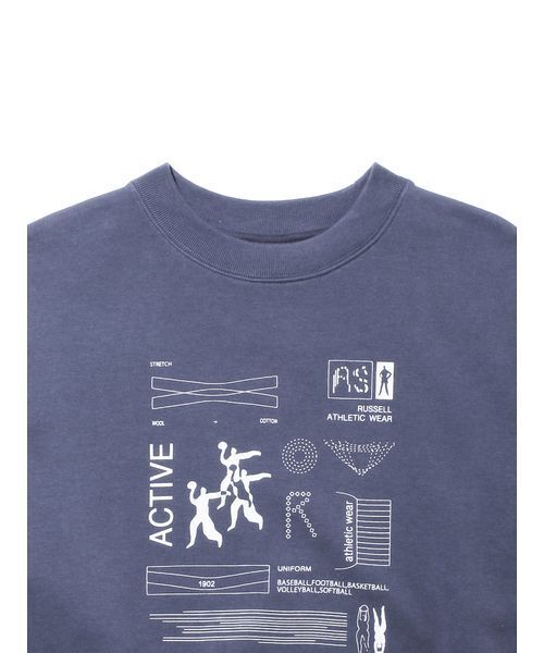 RUSSELL(ラッセル)の「【RUSSEL】211261-011 Wmns Nu BlendSweat Crew Graphic T CONVENIENCE YOUNG(Tシャツ/カットソー・レディース・ネイビー・F)」の5枚目の写真