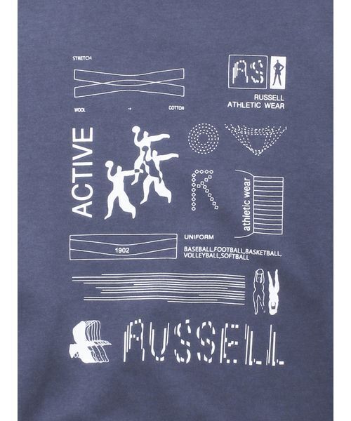 RUSSELL(ラッセル)の「【RUSSEL】211261-011 Wmns Nu BlendSweat Crew Graphic T CONVENIENCE YOUNG(Tシャツ/カットソー・レディース・ネイビー・F)」の3枚目の写真