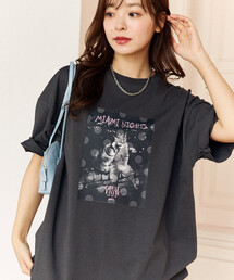 PUBLUX/パブリュクス <機能性素材>MIAMI NIGHTS キャット フォト Tシャツ 限定展開