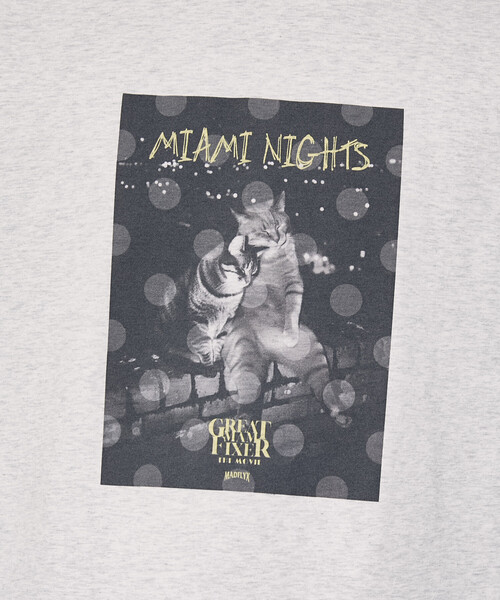 PUBLUX(パブリュクス)の「PUBLUX/パブリュクス <機能性素材>MIAMI NIGHTS キャット フォト Tシャツ 限定展開(Tシャツ/カットソー・レディース・ホワイト/ライトグレー/チャコールグレー・SMALL/MEDIUM/LARGE)」の10枚目の写真