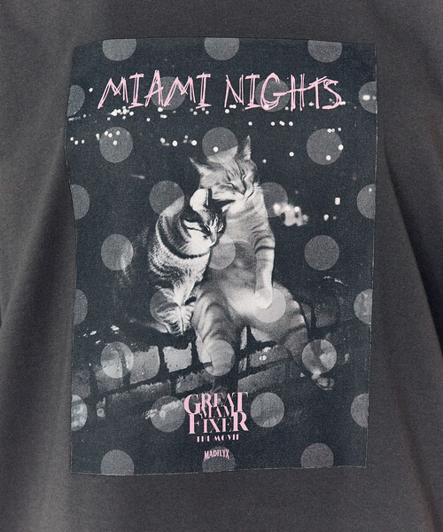 PUBLUX(パブリュクス)の「PUBLUX/パブリュクス <機能性素材>MIAMI NIGHTS キャット フォト Tシャツ 限定展開(Tシャツ/カットソー・レディース・ホワイト/ライトグレー/チャコールグレー・SMALL/MEDIUM/LARGE)」の19枚目の写真