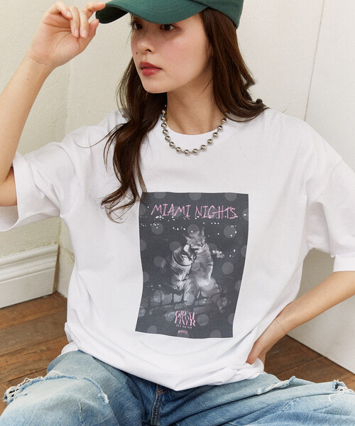 PUBLUX(パブリュクス)の「PUBLUX/パブリュクス <機能性素材>MIAMI NIGHTS キャット フォト Tシャツ 限定展開(Tシャツ/カットソー・レディース・ホワイト/ライトグレー/チャコールグレー・SMALL/MEDIUM/LARGE)」の20枚目の写真
