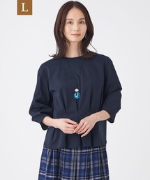 【L】【吸水速乾・抗菌防臭・ウォッシャブル】コンパクトポンチカットソー