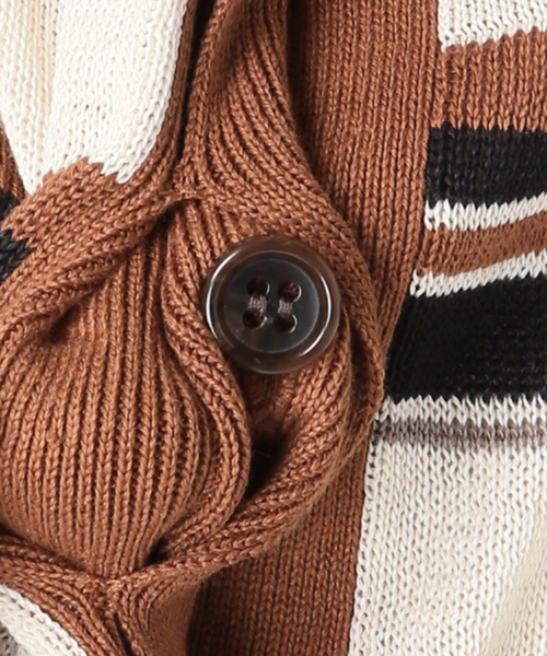 journal standard L'essage(ジャーナルスタンダードレサージュ)の「ボーダー襟つきニット(ニット/セーター・レディース・ブラウン/ブラック・FREE)」の18枚目の写真