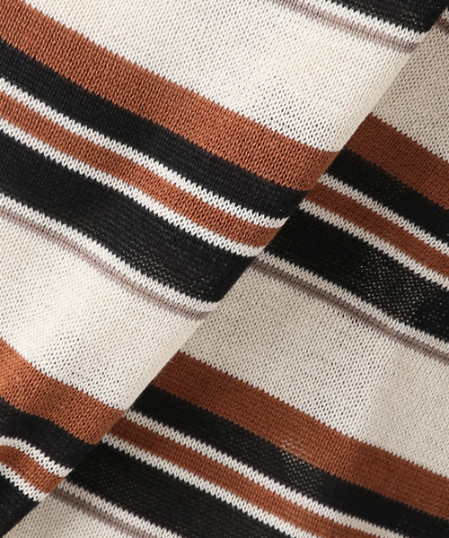 journal standard L'essage(ジャーナルスタンダードレサージュ)の「ボーダー襟つきニット(ニット/セーター・レディース・ブラウン/ブラック・FREE)」の19枚目の写真
