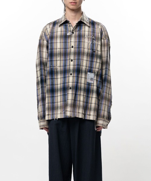 Maison MIHARA YASUHIRO（メゾンミハラヤスヒロ）の「【MIHARAYASUHIRO/ミハラヤスヒロ】J16SH181 CHECK L/S SHIRT/Vintage Like Check Shirt（シャツ/ブラウス・メンズ・ピンク/ベージュ・46/44）」の8枚目の写真