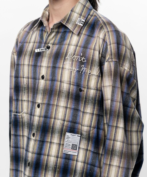 Maison MIHARA YASUHIRO（メゾンミハラヤスヒロ）の「【MIHARAYASUHIRO/ミハラヤスヒロ】J16SH181 CHECK L/S SHIRT/Vintage Like Check Shirt（シャツ/ブラウス・メンズ・ピンク/ベージュ・46/44）」の5枚目の写真