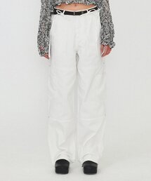 RIBBON STRAP POCKET DENIM (white)