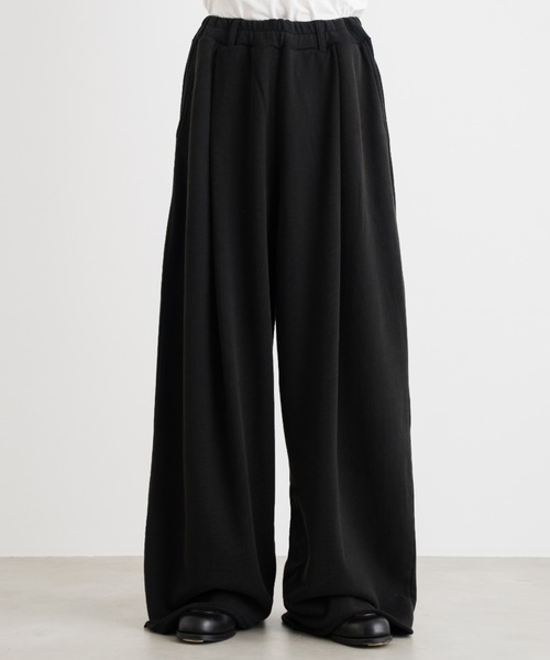 GRANCY】Rhinestone Design Layered Sweatpants / ラインストーン