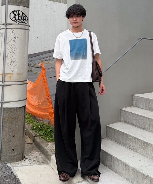 SINSS(シンス)の「One tuck wide sweat pants / ワンタックワイドスウェットパンツ(スウェットパンツ・メンズ・ブラック/ライトグレー・X-SMALL/SMALL/MEDIUM/LARGE/X-LARGE)」の6枚目の写真
