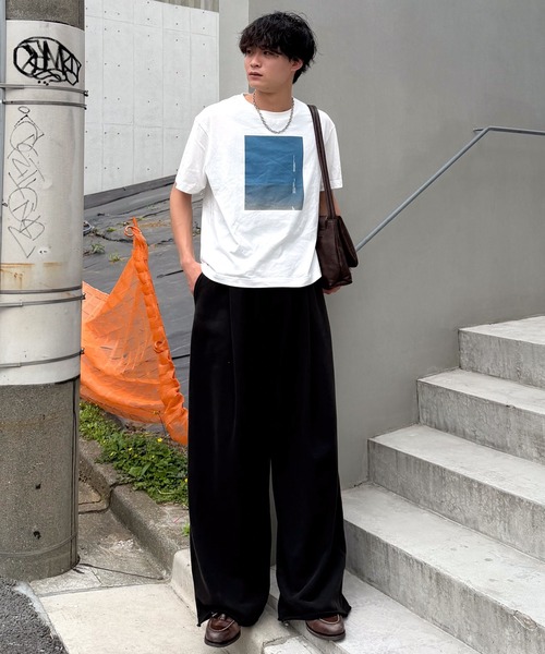 SINSS(シンス)の「One tuck wide sweat pants / ワンタックワイドスウェットパンツ(スウェットパンツ・メンズ・ブラック/ライトグレー・X-SMALL/SMALL/MEDIUM/LARGE/X-LARGE)」の7枚目の写真