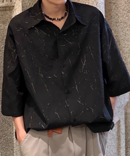 SHEPP(シープ)の「総柄 ニュアンスグラフィック ルーズシャツ(シャツ/ブラウス・メンズ・ホワイト/ブラック・L/M)」の20枚目の写真