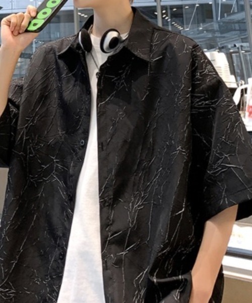 SHEPP(シープ)の「総柄 ニュアンスグラフィック ルーズシャツ(シャツ/ブラウス・メンズ・ホワイト/ブラック・L/M)」の21枚目の写真