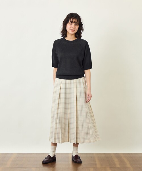 MACKINTOSH PHILOSOPHY(マッキントッシュ フィロソフィー)の「GREY LABELペーパーヤーンニットプルオーバー(Tシャツ/カットソー・レディース・ブラック/ベージュ/ブルー/ブラウン・6/2)」の5枚目の写真