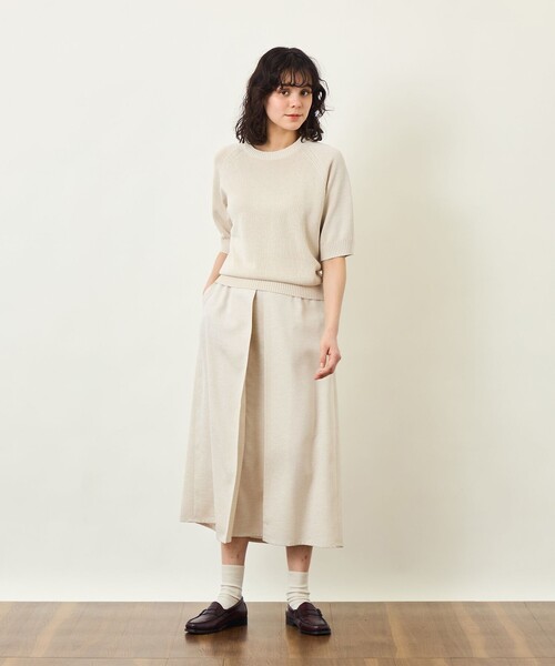 MACKINTOSH PHILOSOPHY(マッキントッシュ フィロソフィー)の「GREY LABELペーパーヤーンニットプルオーバー(Tシャツ/カットソー・レディース・ブラック/ベージュ/ブルー/ブラウン・6/2)」の7枚目の写真