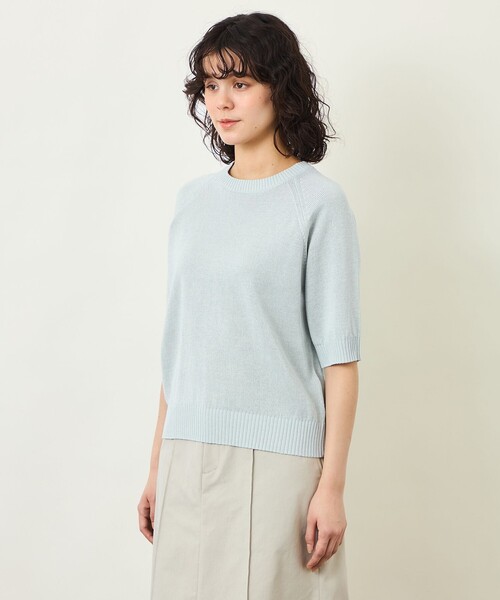 MACKINTOSH PHILOSOPHY(マッキントッシュ フィロソフィー)の「GREY LABELペーパーヤーンニットプルオーバー(Tシャツ/カットソー・レディース・ブラック/ベージュ/ブルー/ブラウン・6/2)」の10枚目の写真
