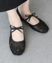 BLUEEAST | スパンコール刺繍シアーパンプス(パンプス)