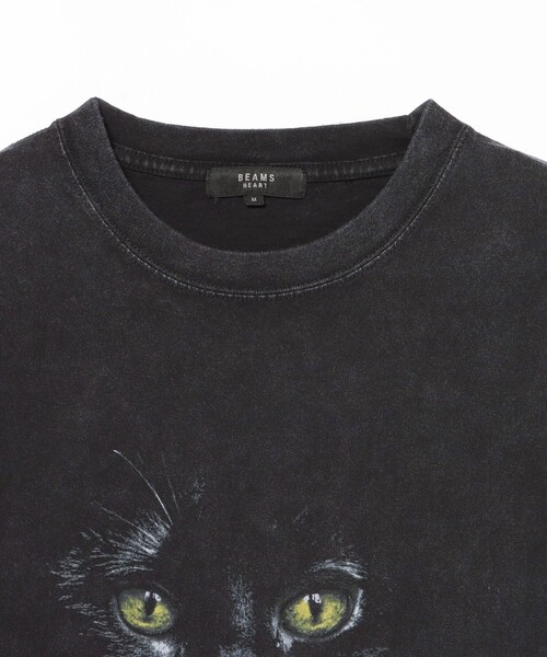 BEAMS HEART(ビームスハート)の「【ユニセックス】キャットフェイス Tシャツ(Tシャツ/カットソー・メンズ・ブラック・MEDIUM/SMALL/LARGE)」の6枚目の写真