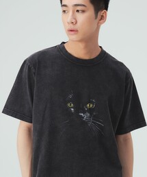 BEAMS HEART | 【ユニセックス】キャットフェイス Tシャツ(Tシャツ/カットソー)