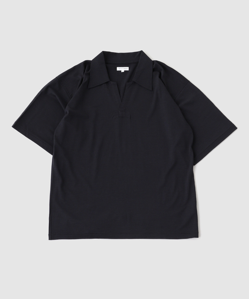 Kaptain Sunshine（キャプテン サンシャイン）の「KAPTAIN SUNSHINE / キャプテンサンシャイン Super Soft Merino Tenjiku（Tシャツ/カットソー・メンズ・ネイビー/ベージュ・4/3）」の2枚目の写真