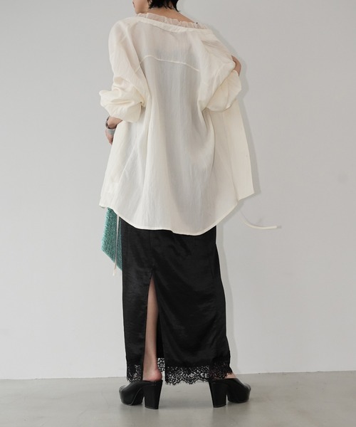 chuclla(チュクラ)の「レーストリム サテンキャミセットアップ chw26s223(ワンピース・レディース・ブラック/シャンパン・M/S)」の14枚目の写真