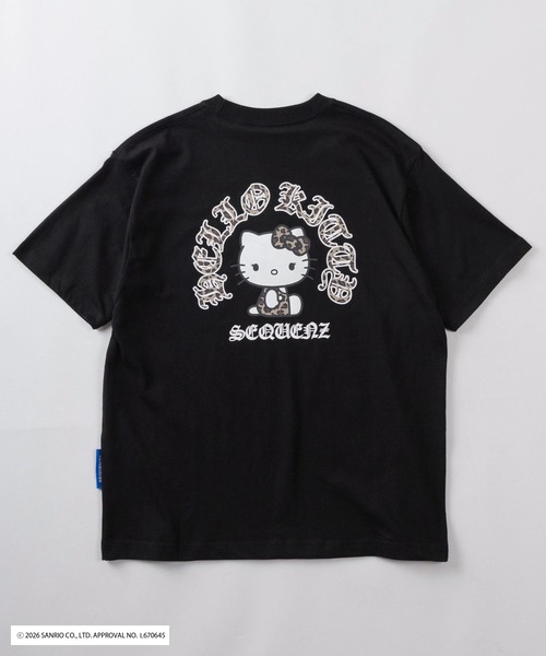 sanrio(サンリオ)の「【72】【Sanrio/サンリオ】Y2Kスタイル/ハローキティ サークルロゴ ラインストーン ワンポイント クルーネックTシャツ/バックプリント/ピチT/チビT/ユニセックス(Tシャツ/カットソー・レディース・ブラウン/スカイブルー/ブラック/ホワイト・L/M/S)」の8枚目の写真