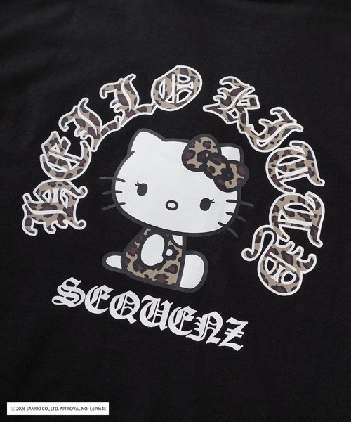 sanrio(サンリオ)の「【72】【Sanrio/サンリオ】Y2Kスタイル/ハローキティ サークルロゴ ラインストーン ワンポイント クルーネックTシャツ/バックプリント/ピチT/チビT/ユニセックス(Tシャツ/カットソー・レディース・ブラウン/スカイブルー/ブラック/ホワイト・L/M/S)」の10枚目の写真