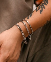 ARCHIVER | 【Bz】シルバーチェーンブレスレット 3点セット /メンズ(LEY)(ブレスレット)