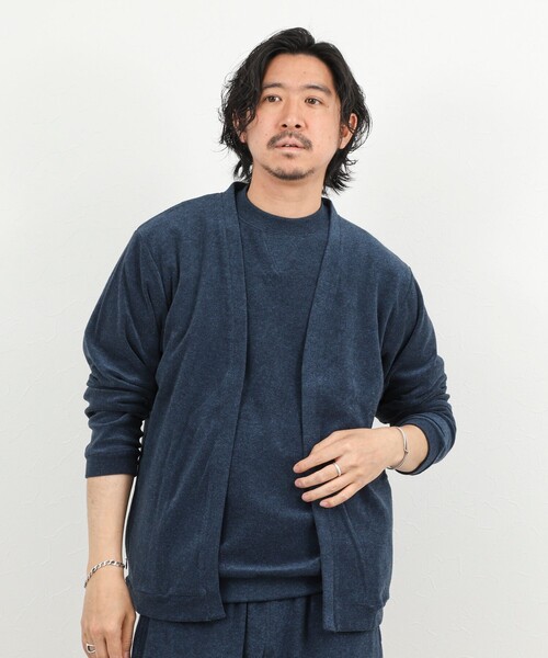 NOLLEY’S(ノーリーズ)の「《セットアップ対応》ボタンレス パイルカーディガン 26SS(カーディガン/ボレロ・メンズ・ネイビー/ブルー/グレー・S/M/L/XL)」の7枚目の写真