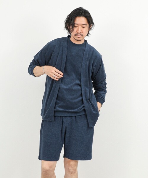 NOLLEY’S(ノーリーズ)の「《セットアップ対応》ボタンレス パイルカーディガン 26SS(カーディガン/ボレロ・メンズ・ネイビー/ブルー/グレー・S/M/L/XL)」の8枚目の写真