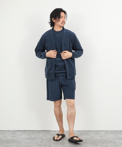 NOLLEY’S(ノーリーズ)の「《セットアップ対応》ボタンレス パイルカーディガン 26SS(カーディガン/ボレロ・メンズ・ネイビー/ブルー/グレー・S/M/L/XL)」の9枚目の写真