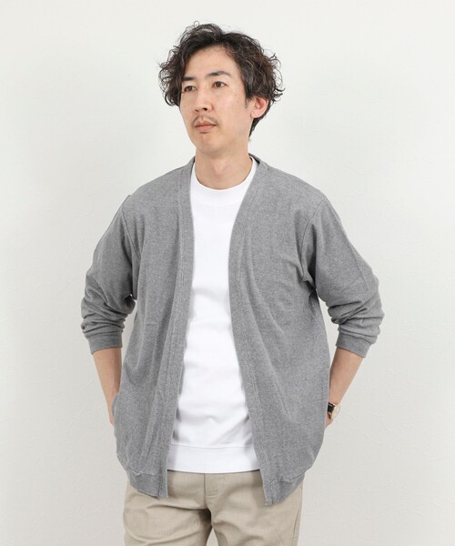 NOLLEY’S(ノーリーズ)の「《セットアップ対応》ボタンレス パイルカーディガン 26SS(カーディガン/ボレロ・メンズ・ネイビー/ブルー/グレー・S/M/L/XL)」の21枚目の写真