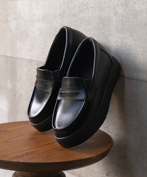 セール】≪UNISEX≫ +5.5cmヒールアップローファースニーカー/Heel Up