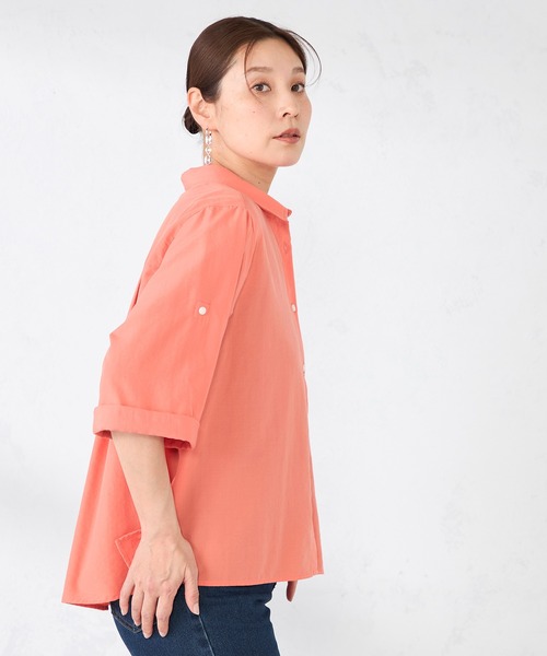 GALLORIA(ギャローリア)の「ワイドスリーブシャツ(シャツ/ブラウス・レディース・ライトベージュ/カーキ/オレンジ・LL/L/S/M)」の13枚目の写真