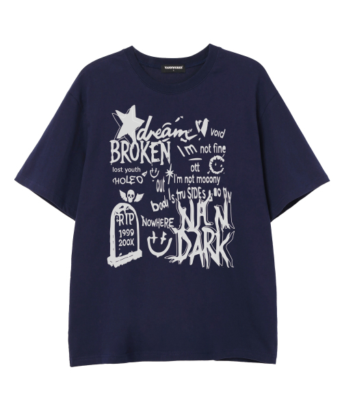 VANNWORKS(バンワークス)の「BROKEN STAR 半袖Tシャツ (VS0224) ネイビー(Tシャツ/カットソー・レディース・その他・SMALL/MEDIUM/LARGE/X-LARGE/XX-LARGE)」の3枚目の写真