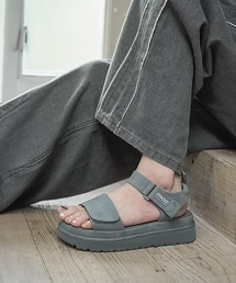 【MOZ LAGOM】モズ ダブルベルクロ 厚底スポーツサンダル 軽量 5cmソール スタイルアップ