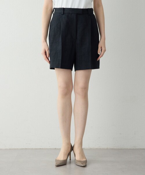 Whim Gazette（ウィムガゼット）の「リネンハーフタックパンツ（その他パンツ・レディース・ブラック/ベージュ・FREE）」の17枚目の写真