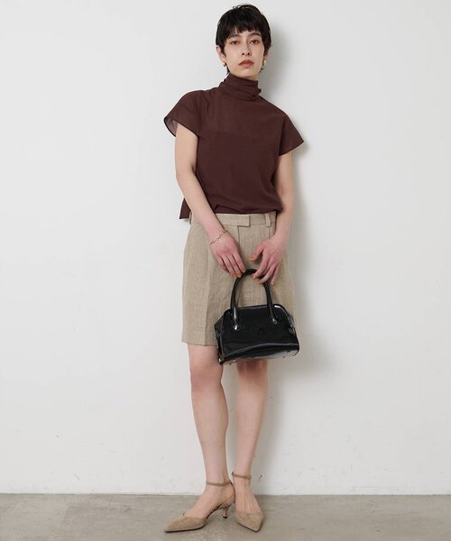 Whim Gazette（ウィムガゼット）の「リネンハーフタックパンツ（その他パンツ・レディース・ブラック/ベージュ・FREE）」の14枚目の写真