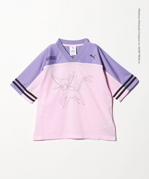 PUMA(プーマ)の「【WEB限定】<PUMA×Pokemon>ジャージ Tシャツ/ キッズ 128cm-152cm(Tシャツ/カットソー・キッズ・ブラック/ライトピンク・140cm/128cm/152)」の1枚目の写真