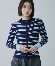 border rib knit cardigan / ボーダーリブニットカーディガン