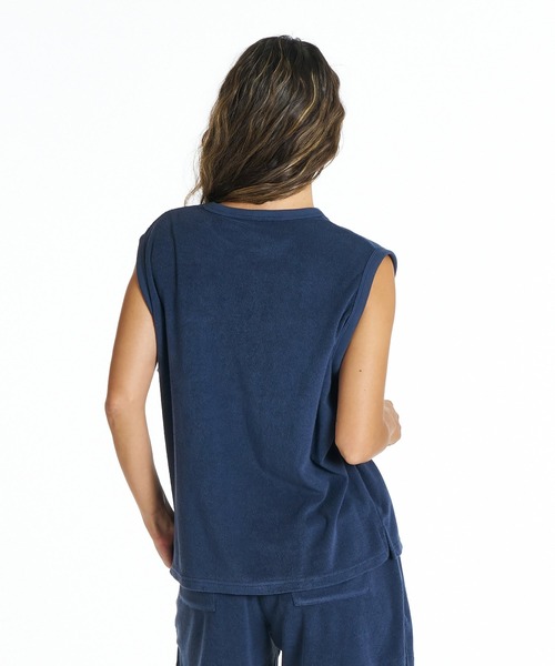 ROXY（ロキシー）の「ROXY SURF SALT&SUN TANK タンクトップ 【2026年夏モデル】/ロキシーストライプタンク（タンクトップ・レディース・ホワイト/ネイビー/オレンジ・LARGE/MEDIUM/SMALL）」の6枚目の写真