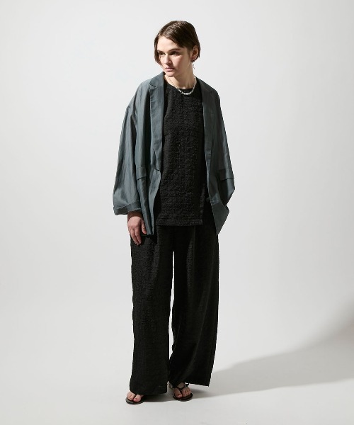 leswel（レスウェル）の「【M/L】シアーボイルテーラードジャケット（テーラードジャケット・レディース・ブラウン/ベージュ/グレー・M/L）」の5枚目の写真