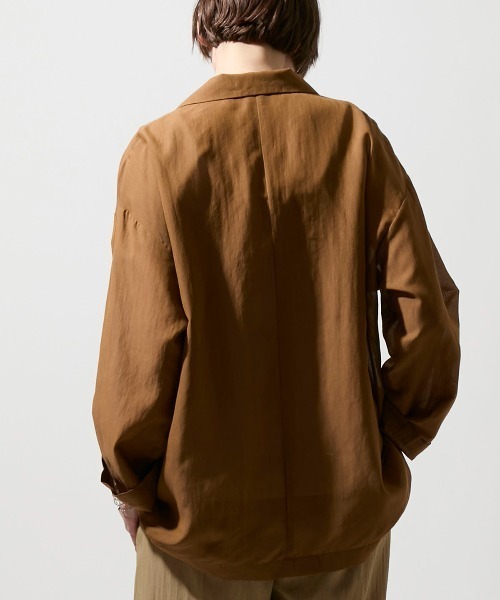leswel（レスウェル）の「【M/L】シアーボイルテーラードジャケット（テーラードジャケット・レディース・ブラウン/ベージュ/グレー・M/L）」の14枚目の写真