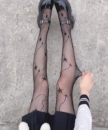 WEGO/柄アミタイツ